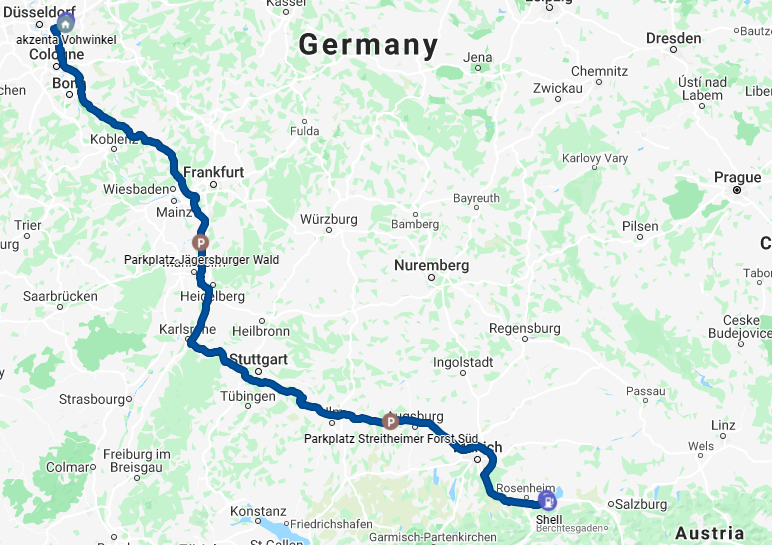 Wuppertal - Bernau - 735 km