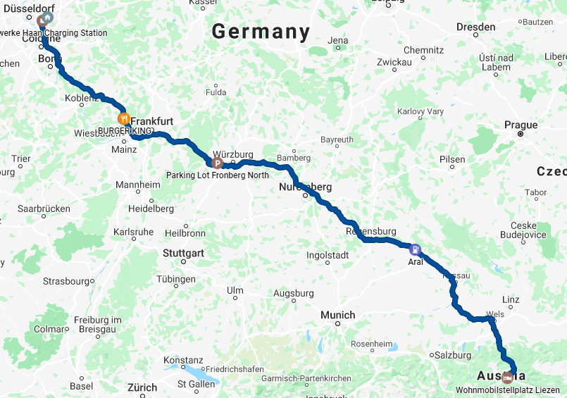 Liezen - Wuppertal - 826 km